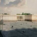 Wizualizacja Pałacu Saskiego po odbudowie w wersji zwanej kamienicą Skwarcowa